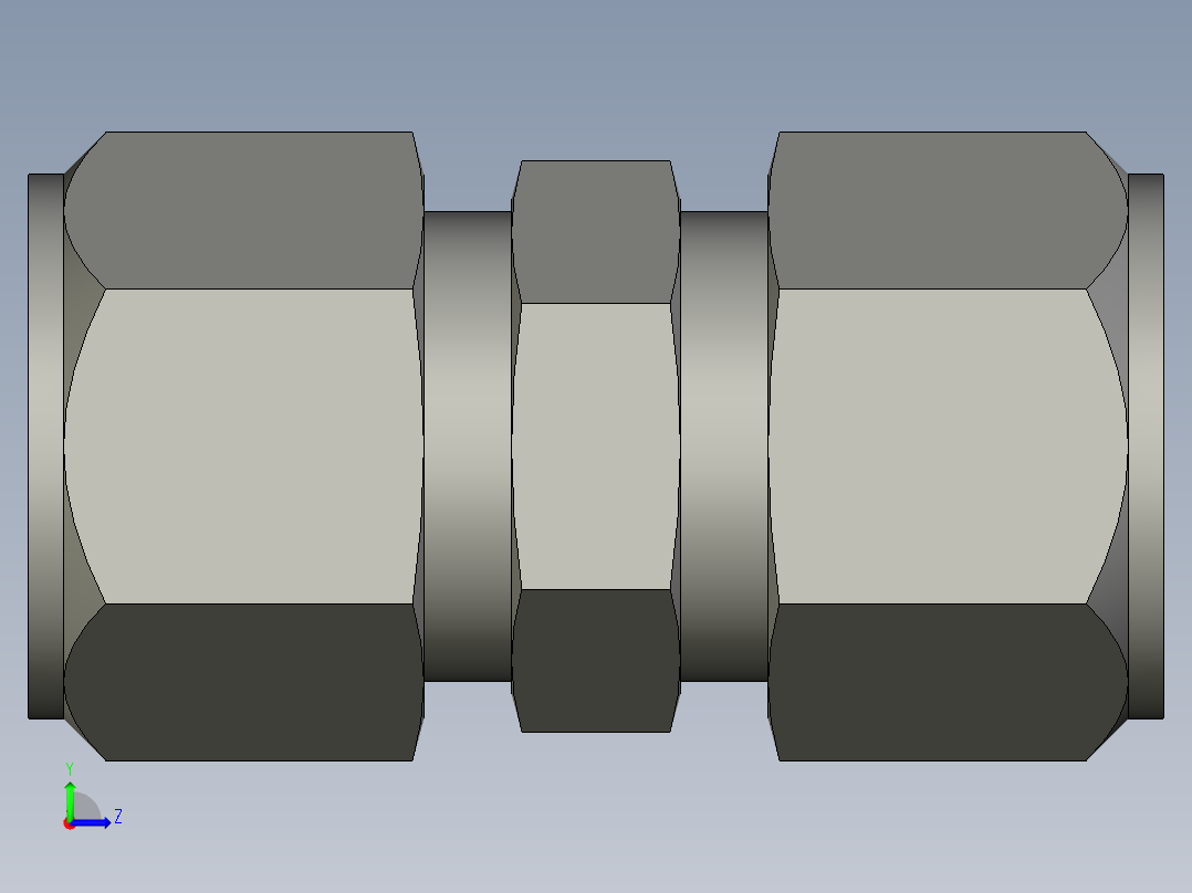 卡套式工业通用硬管接头14_hbu-s左视图