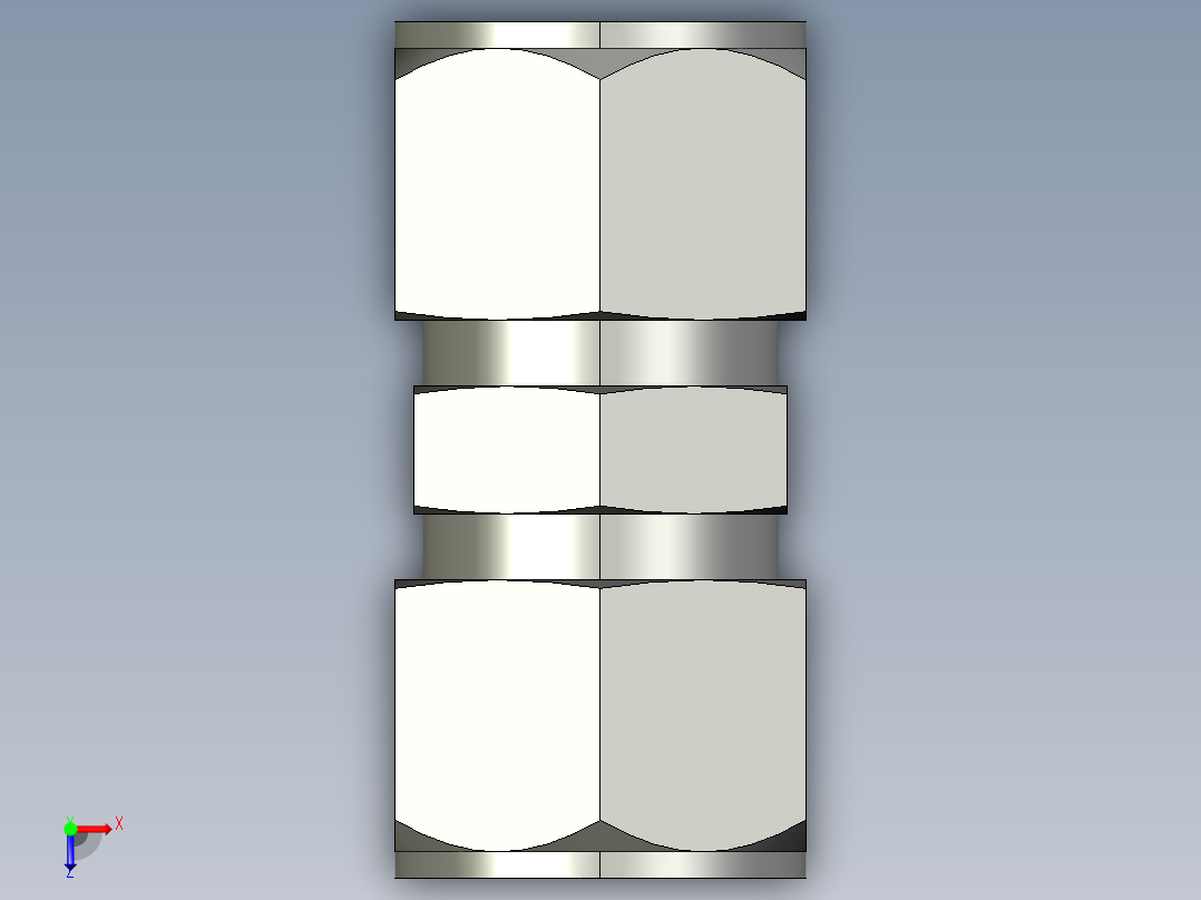 卡套式工业通用硬管接头14_hbu-s俯视图