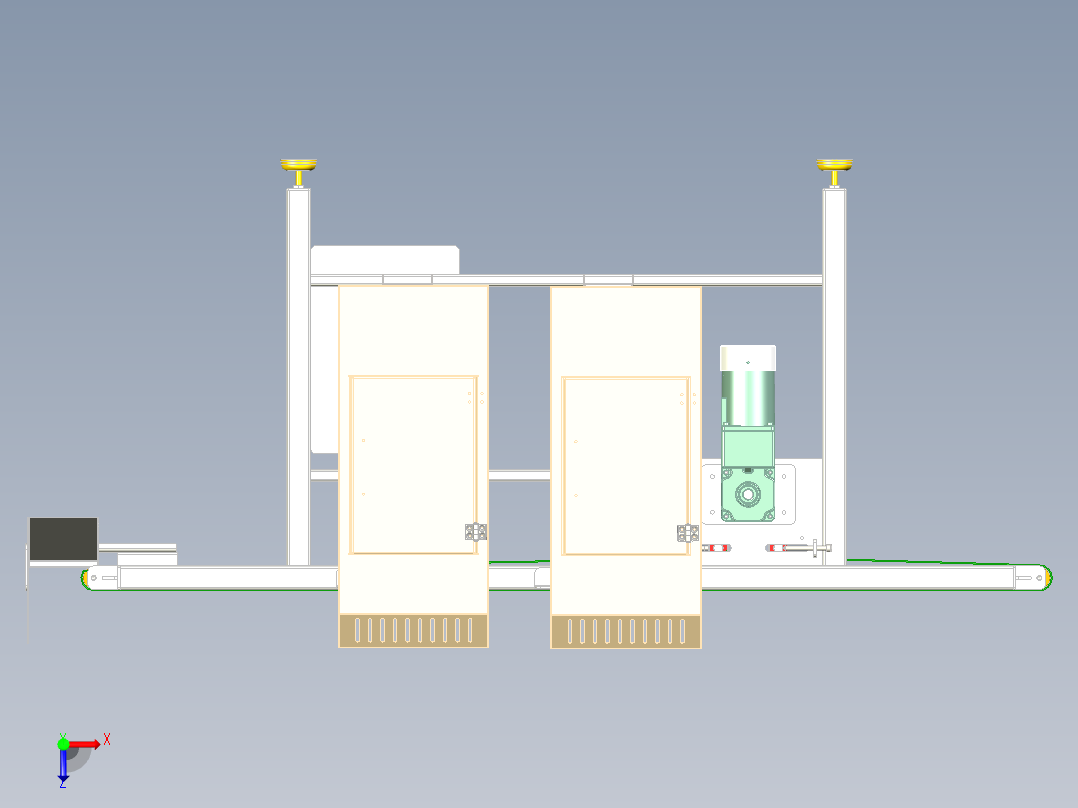 分拣输送带1俯视图