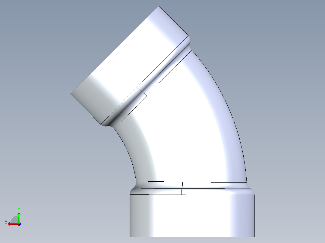 船舶管路系统S4_SeaDrainPLUS_1-8Bend-SxS_37E165002_2in Sea Drain Plus - 45 Bend - SxS后视图