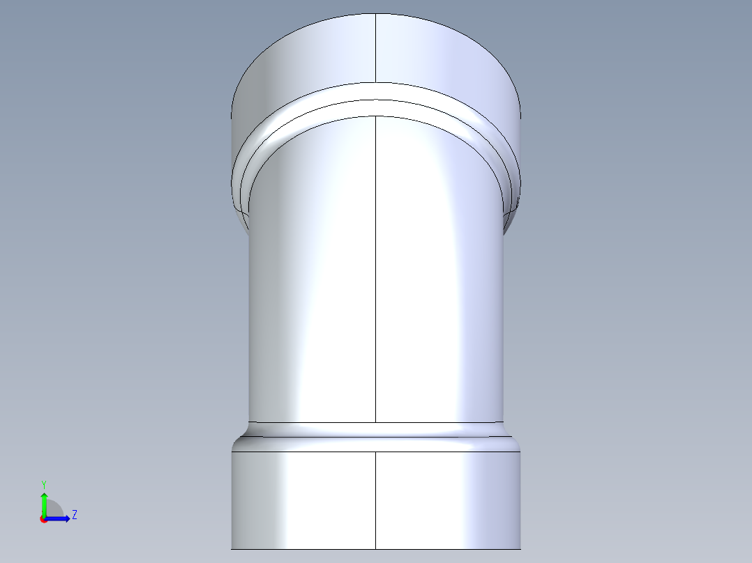 船舶管路系统S4_SeaDrainPLUS_1-8Bend-SxS_37E165002_2in Sea Drain Plus - 45 Bend - SxS左视图