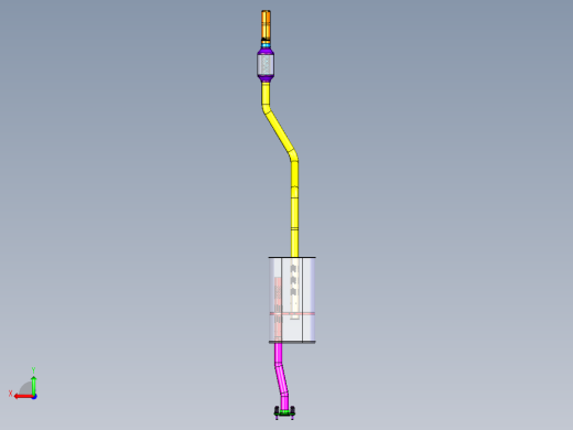 P084-汽车排气消声器设计及三维catia建模后视缩略图
