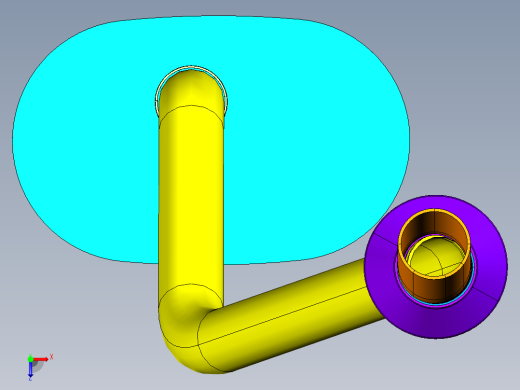 P084-汽车排气消声器设计及三维catia建模俯视缩略图