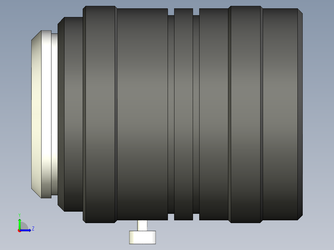 基恩士CV-L6_kc图纸模型左视图
