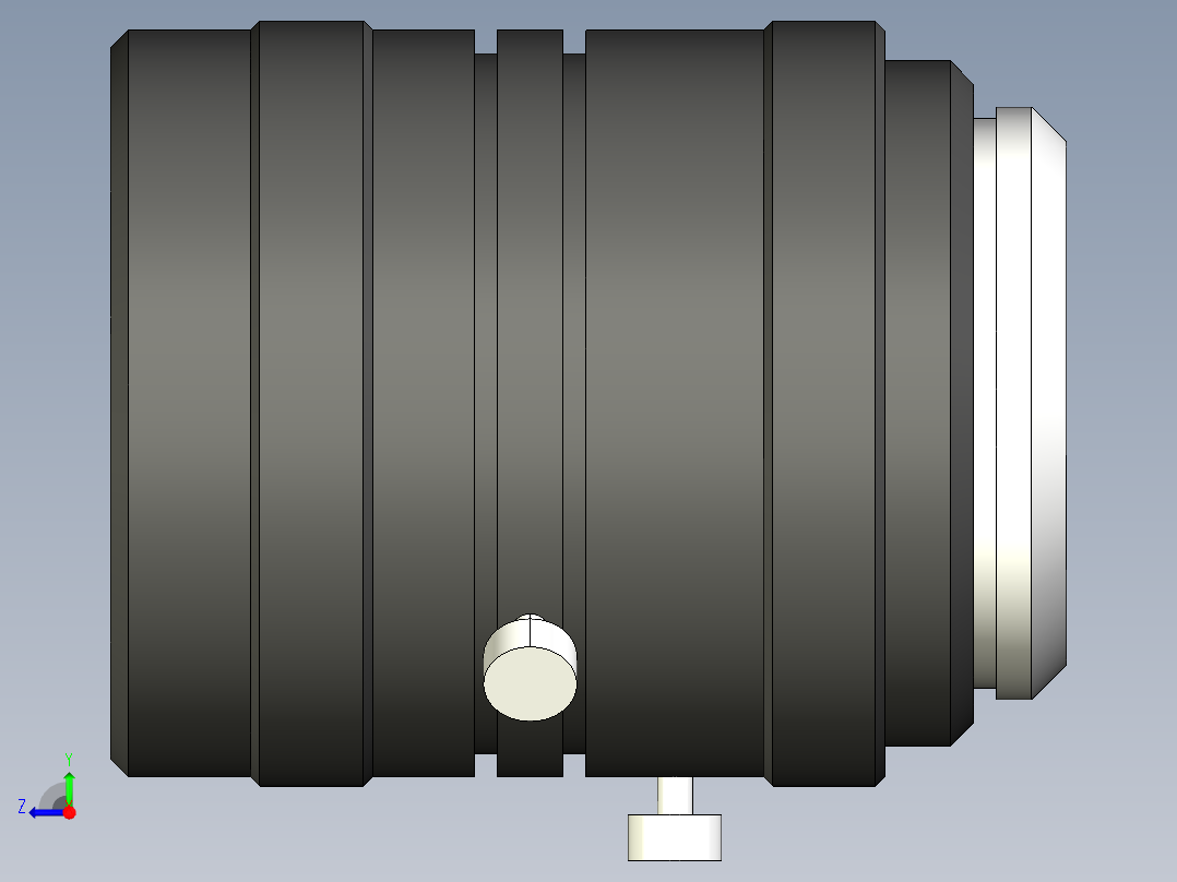 基恩士CV-L6_kc图纸模型右视图