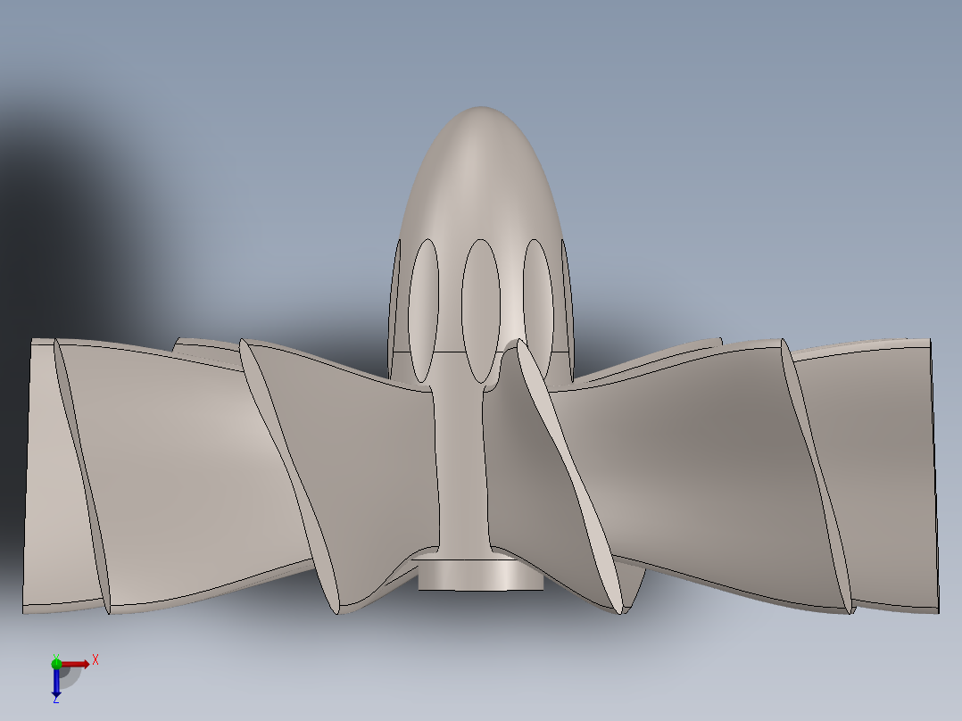 涡轮 叶片 涡扇 (30)俯视图