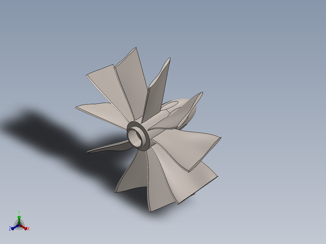 涡轮 叶片 涡扇 (30)正等轴测图