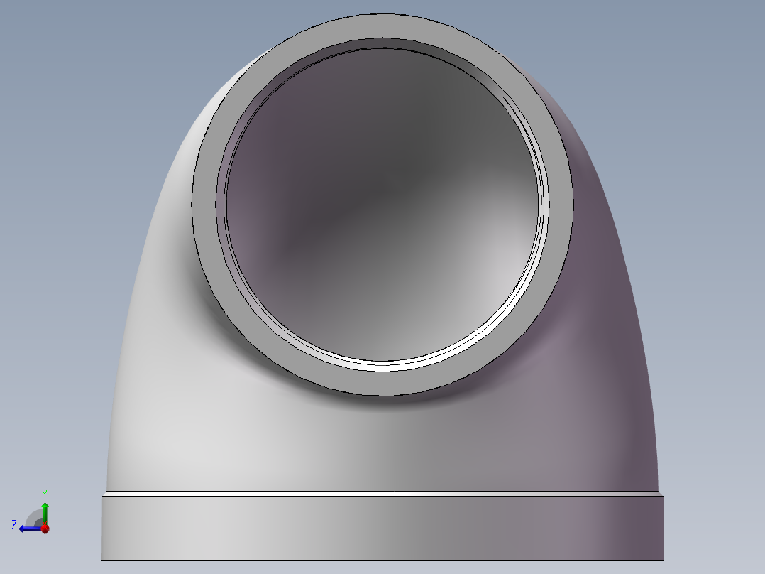 弯头-异径内丝 DN100-DN65右视图