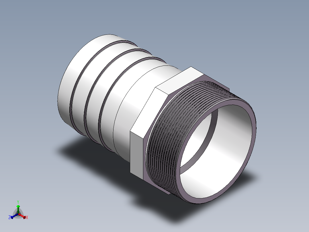 水管接头-有边 [DN80X78]正等轴测图