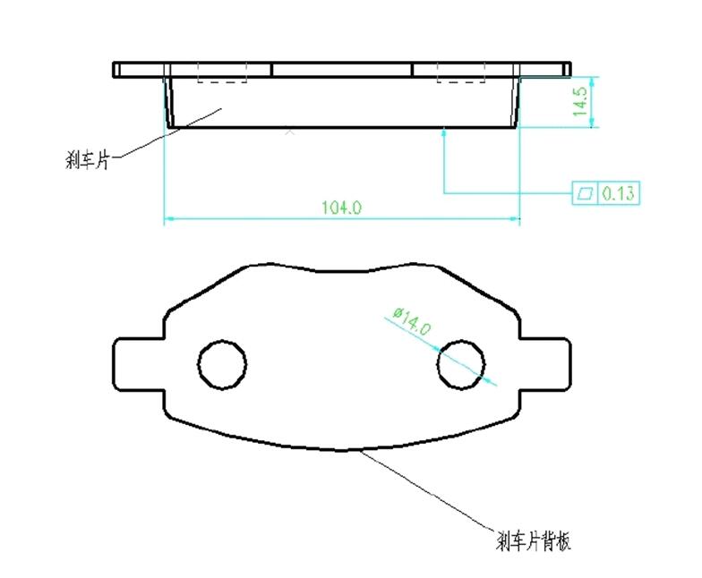 JB189-汽车刹车片模具设计[粉末冶金]参考设计