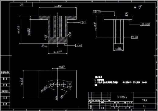 JB189-汽车刹车片模具设计[粉末冶金]参考设计缩略图