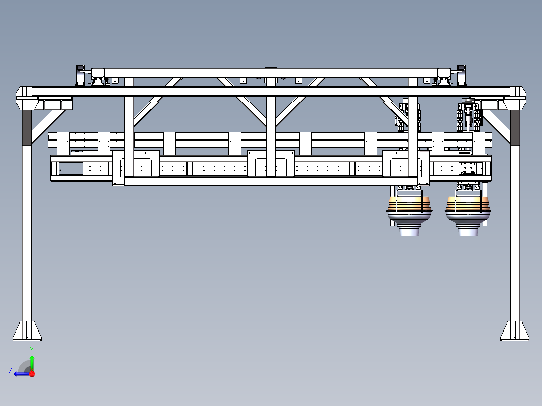 双动子龙门模组右视图