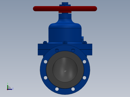 法兰隔膜阀-钢衬胶 DN25-DN200左视缩略图