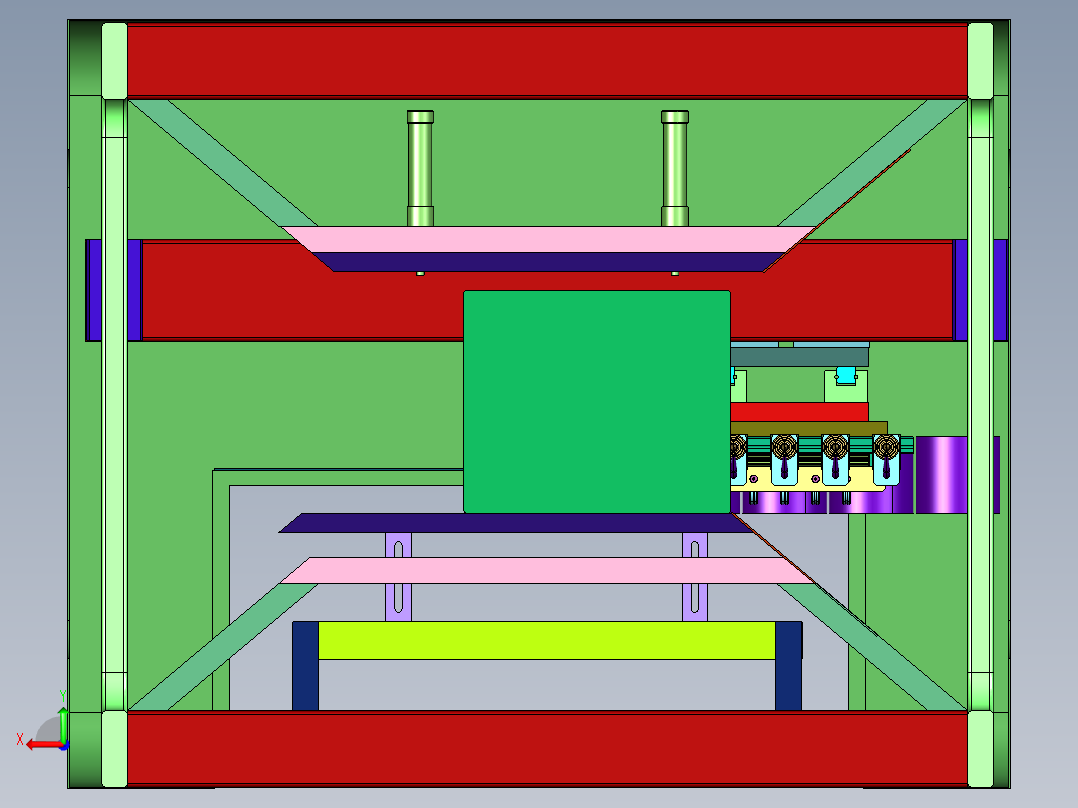 自动多头电路板焊锡机后视图