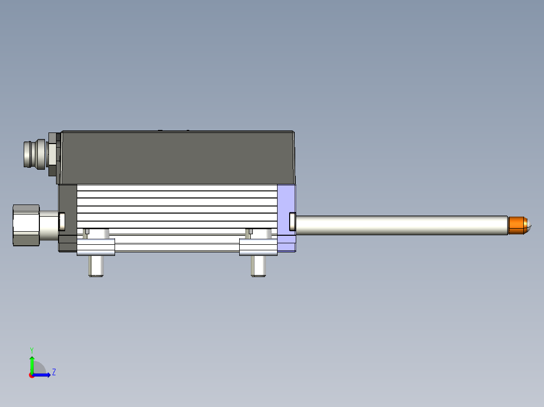 NOVOTECHNIK直线位移传感器LS1 系列传感器 带复位弹簧左视图