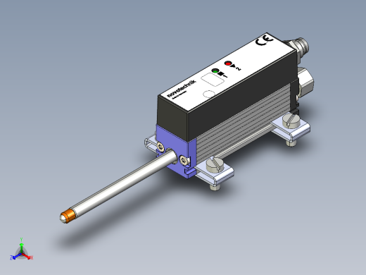 NOVOTECHNIK直线位移传感器LS1 系列传感器 带复位弹簧正等轴测缩略图