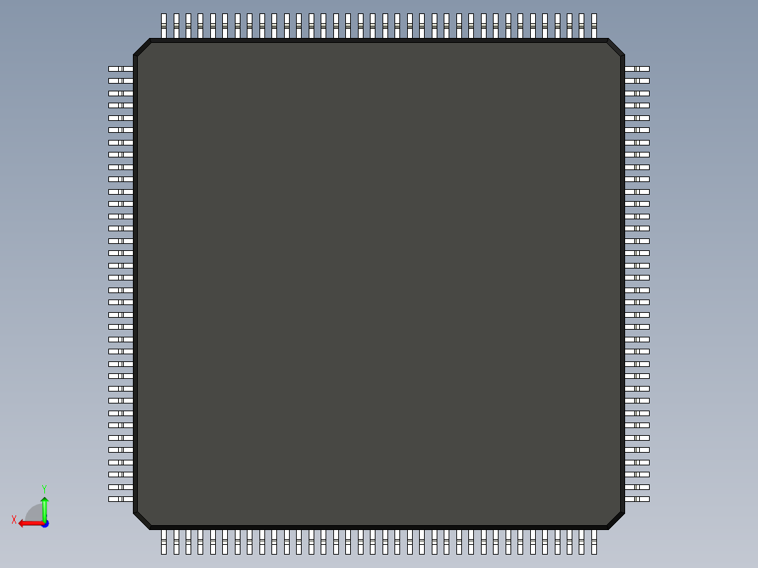 元器件3D封装LQFP144_FPT-144P-M0887后视图