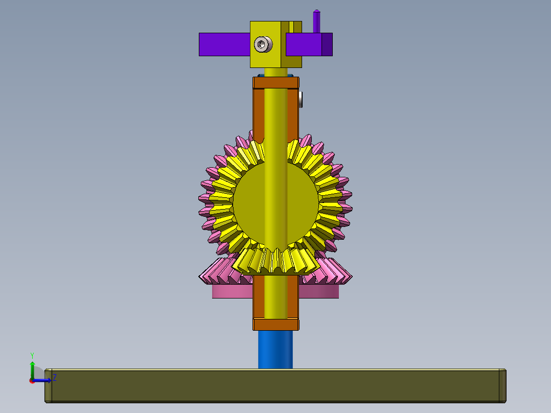锥齿轮椭圆运动左视图