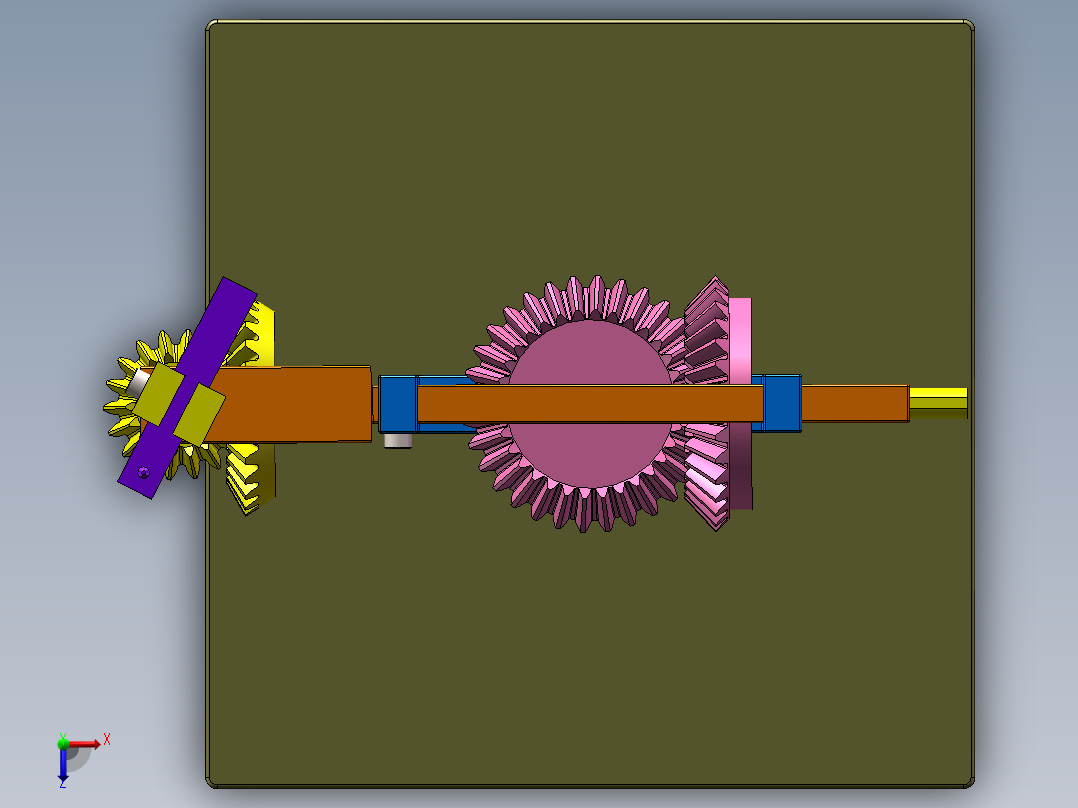 锥齿轮椭圆运动俯视图
