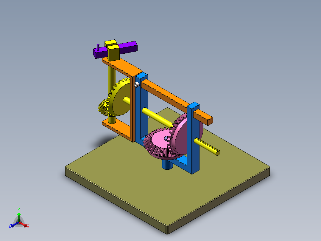 锥齿轮椭圆运动正等轴测图