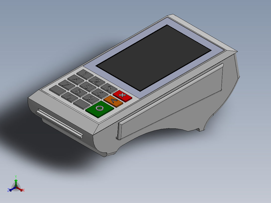POS机(13)正等轴测图