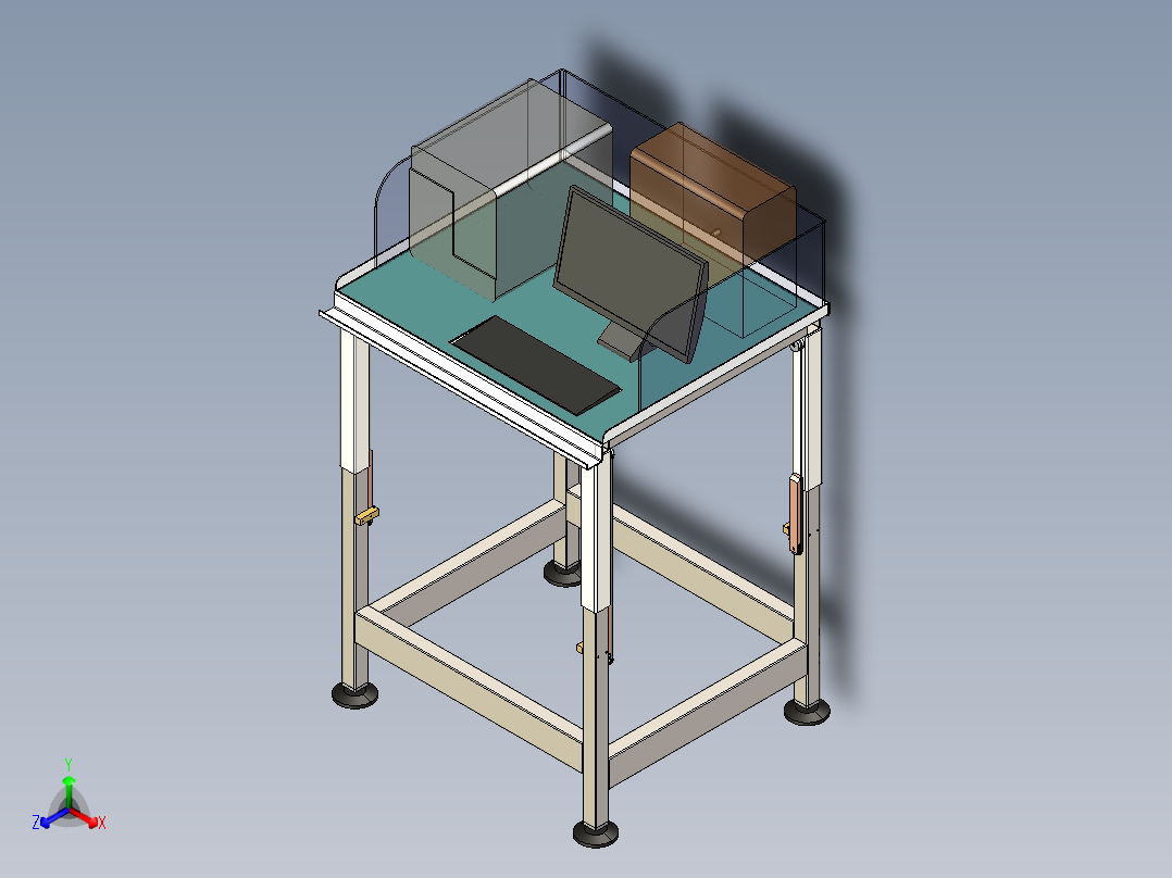 封箱喷码包装线pro5.0.zip正等轴测图