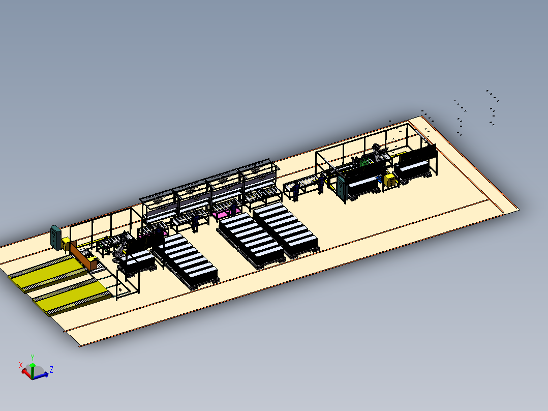 2023.02月-电梯复合门板涂胶装配装箱生产系统（sw19可编辑+工程图）