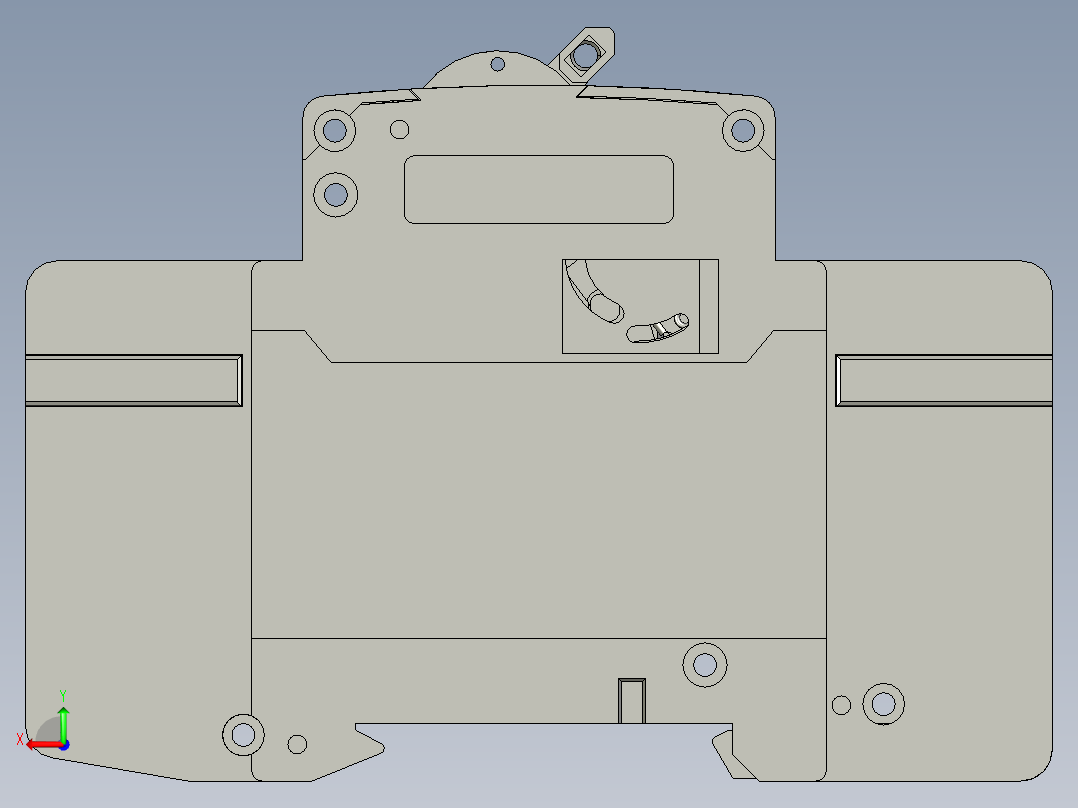 3A单P空气开关step后视图