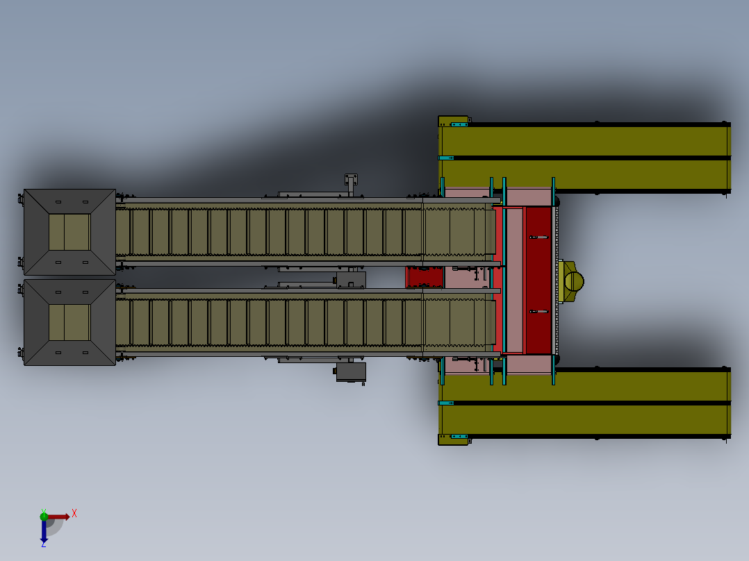 耐克皮衣自动整形平烫生产线sw17可编辑俯视图