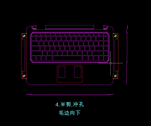 笔记本键盘外壳冲压工艺图缩略图