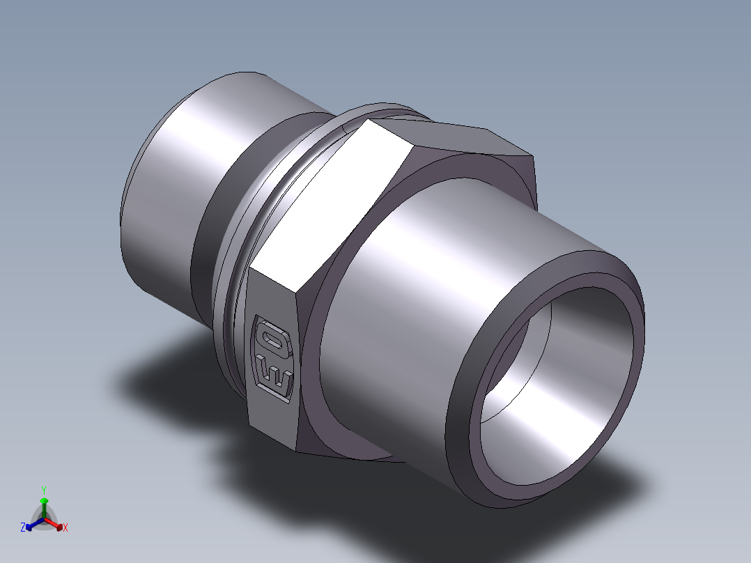 公制螺纹O圈密封、1CH-16-14主视图