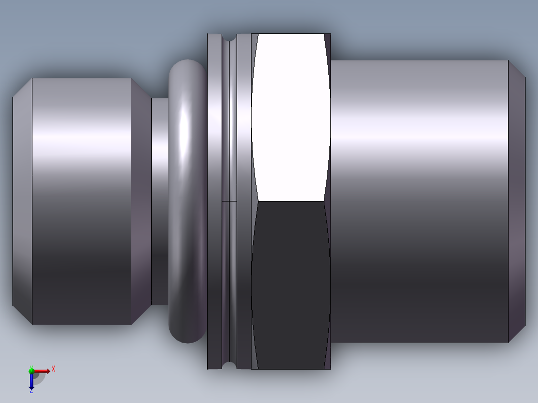 公制螺纹O圈密封、1CH-16-14俯视图