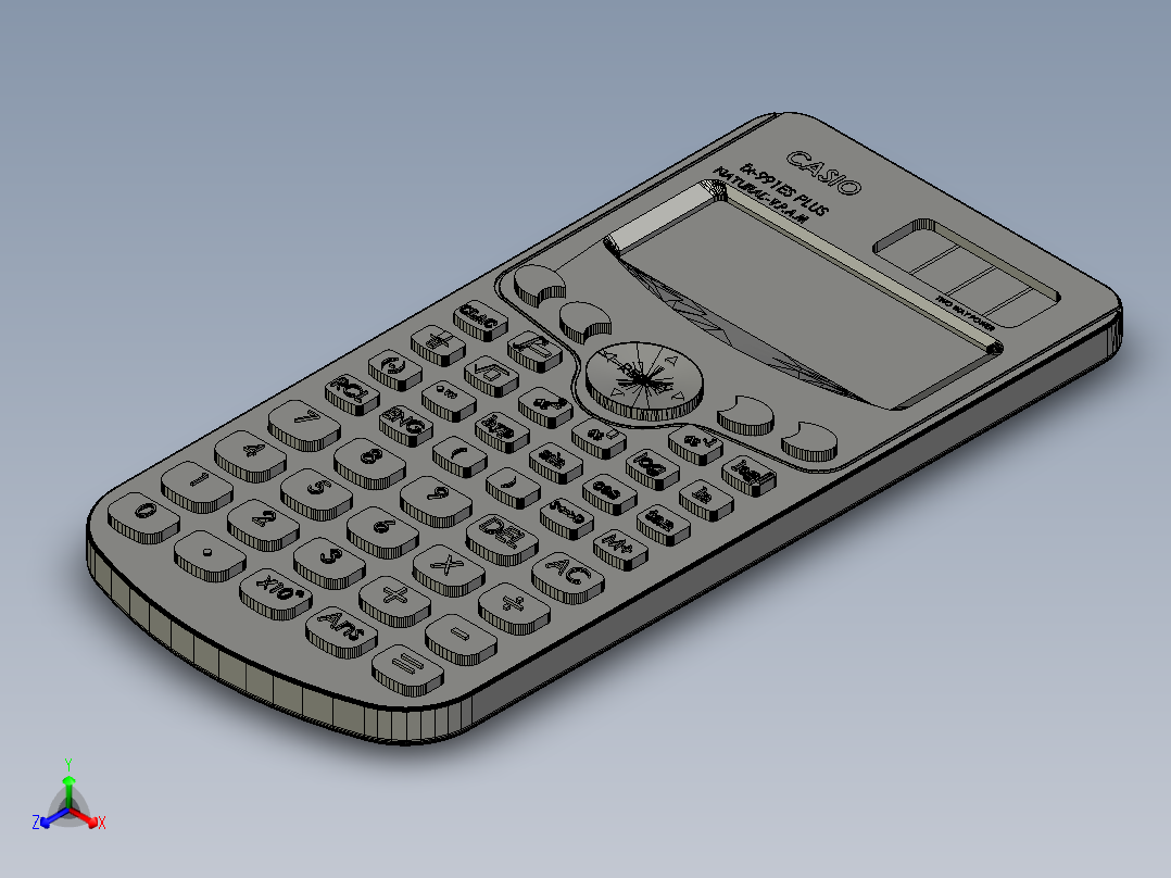 计算器(7)正等轴测图