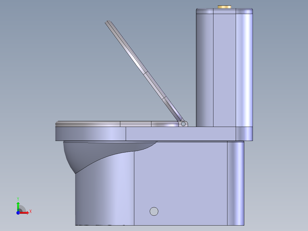 抽水马桶前视图