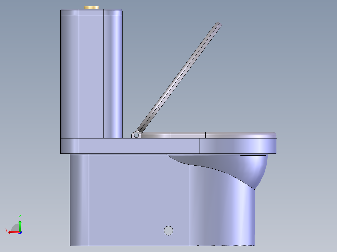 抽水马桶后视图