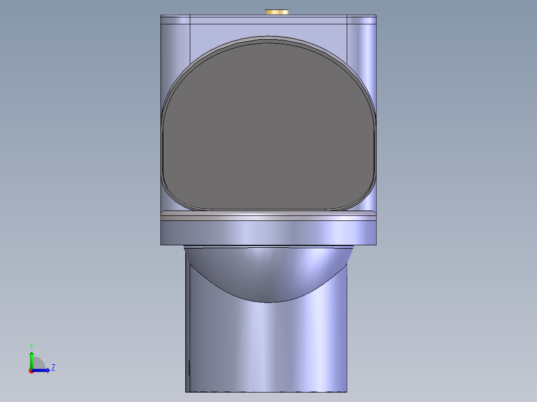 抽水马桶左视图