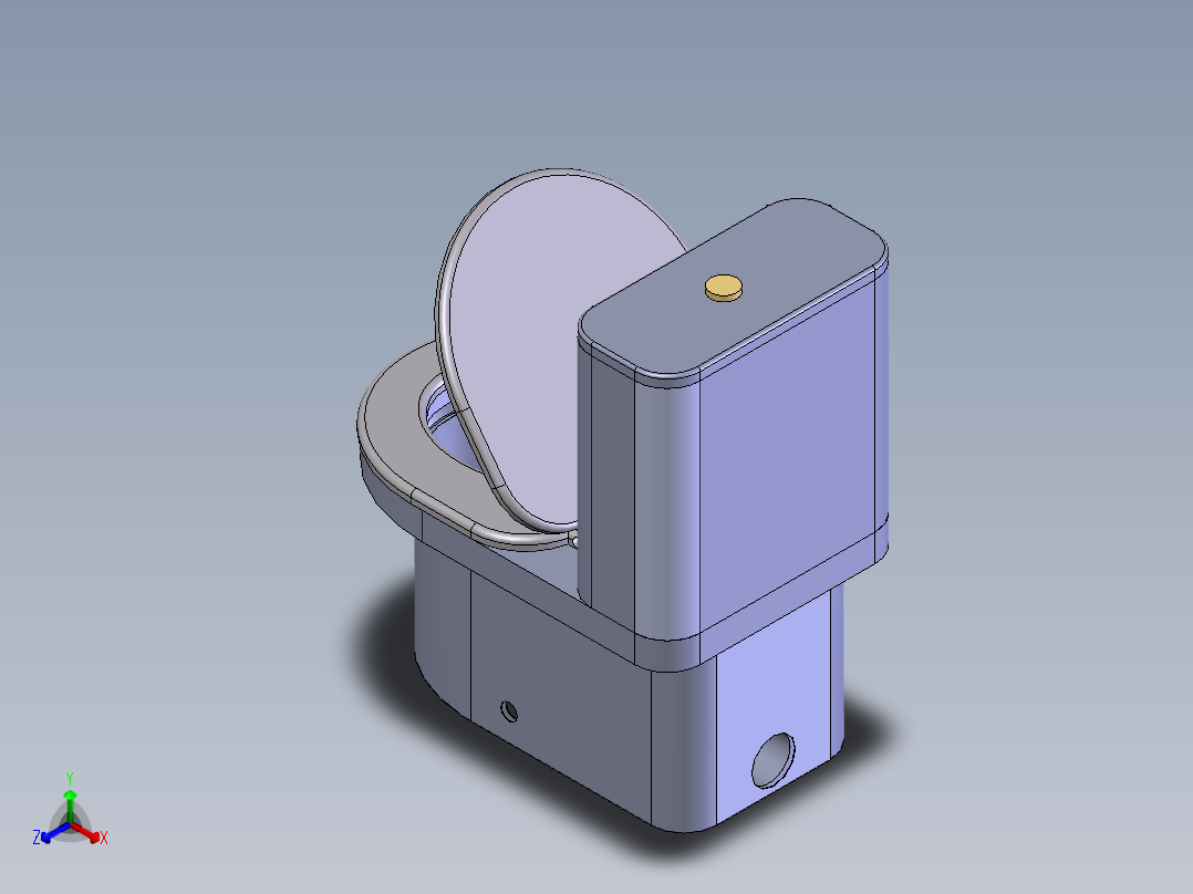 抽水马桶正等轴测图