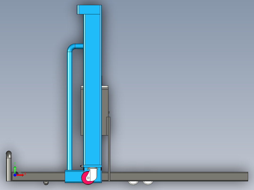 液压随车叉车前视图