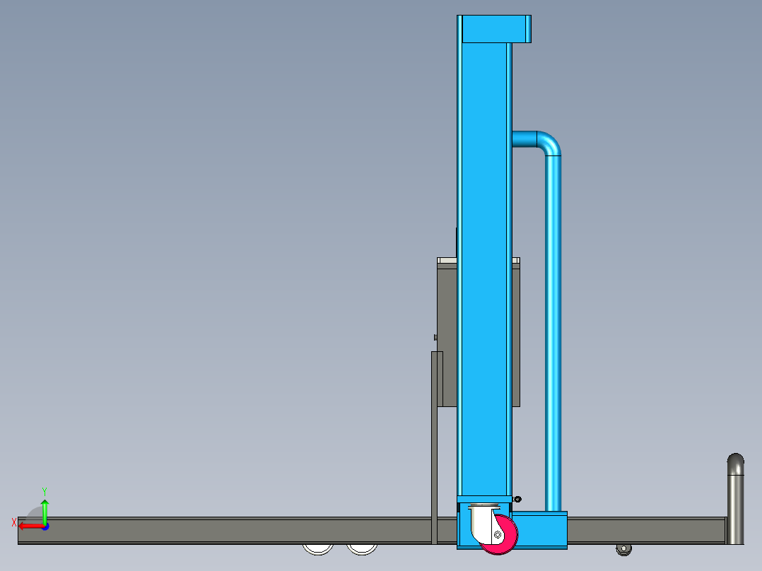 液压随车叉车后视图