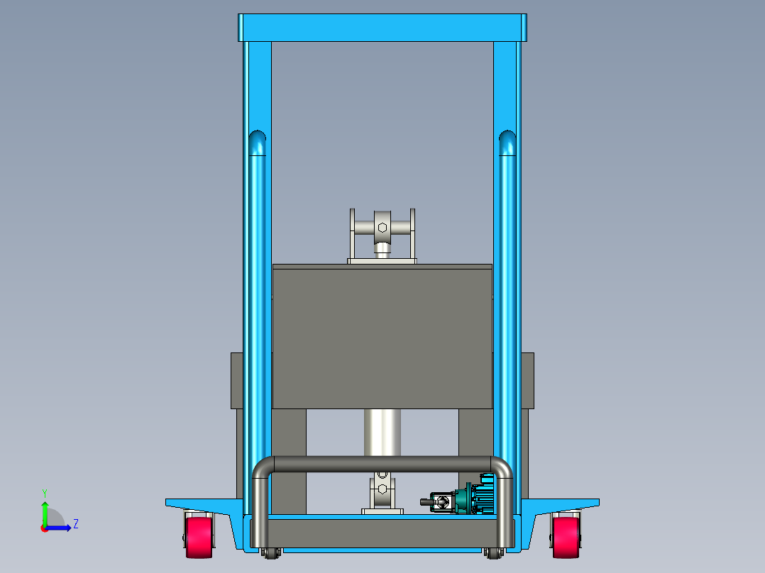 液压随车叉车左视图