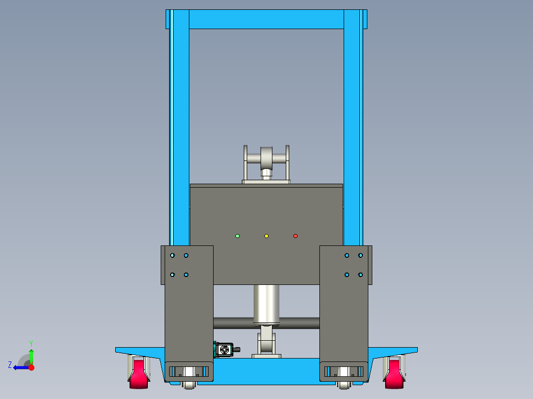 液压随车叉车右视图