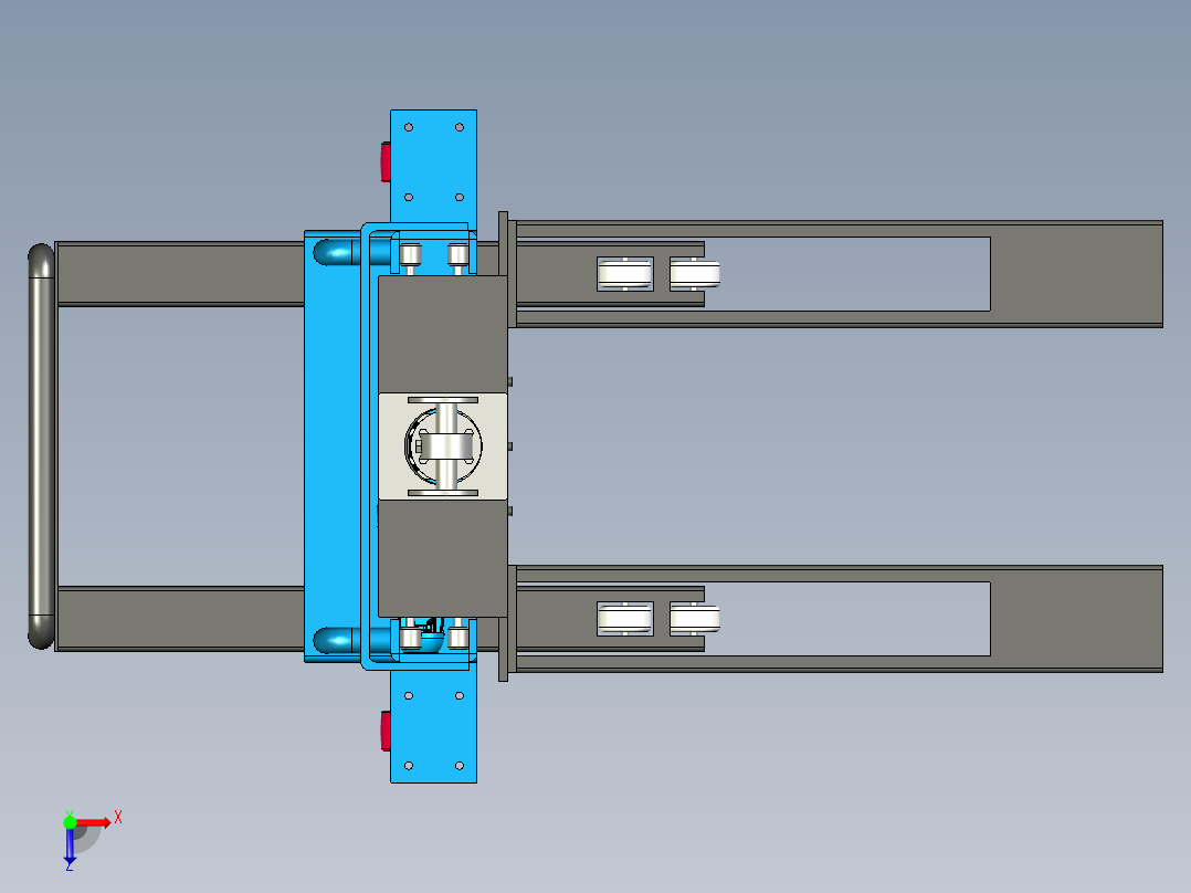 液压随车叉车俯视图