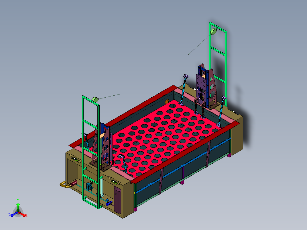 箱体密封性检测装置正等轴测图