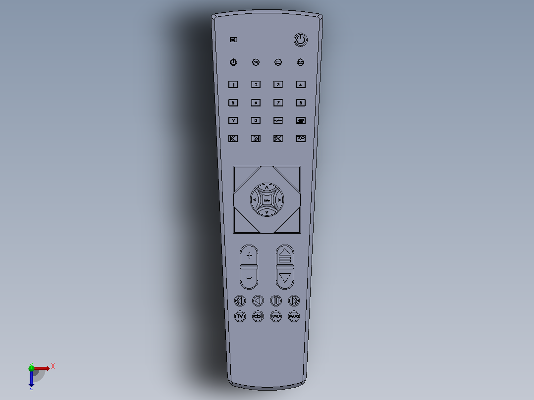 遥控器、遥控板(19)俯视图