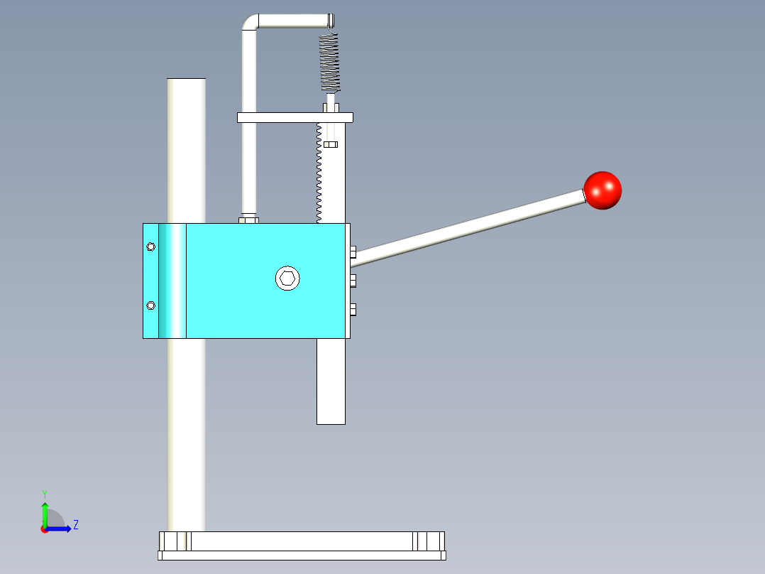 手板压力机左视图