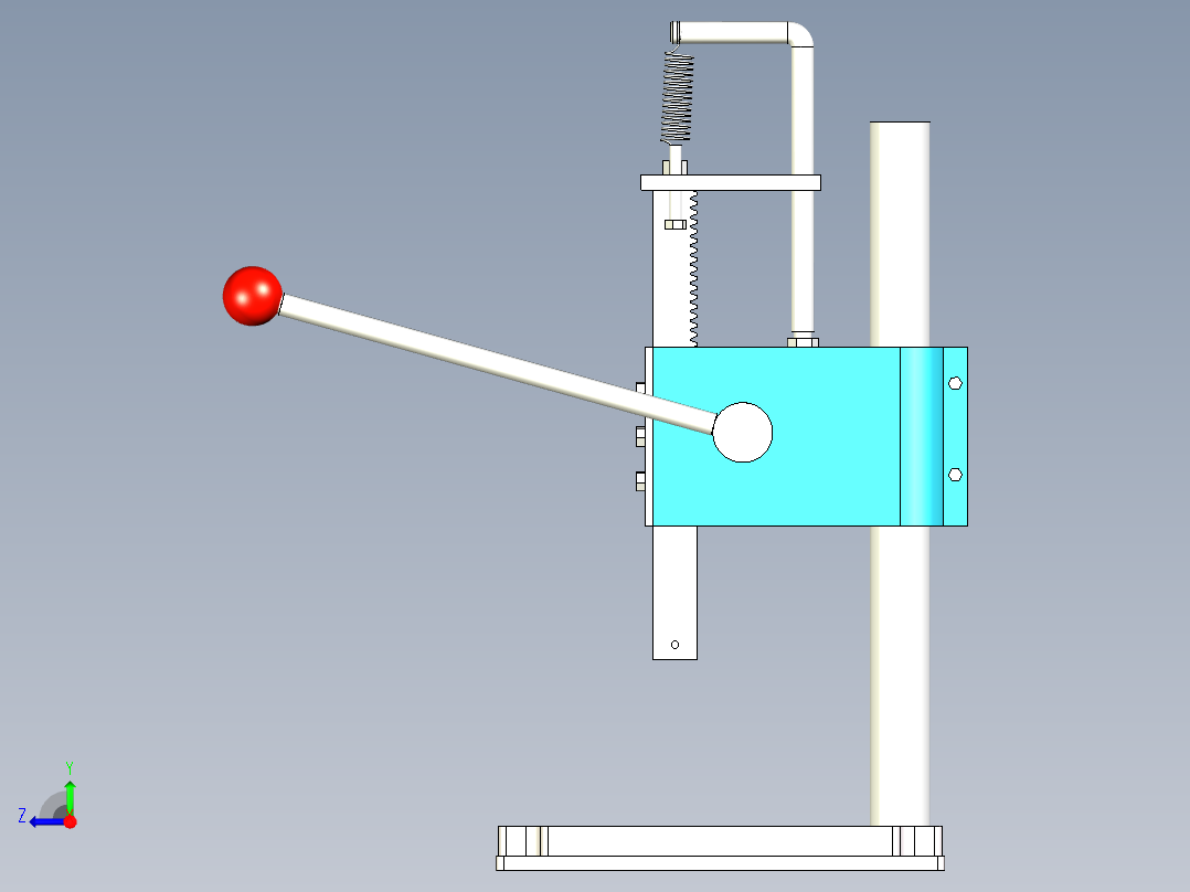 手板压力机右视图