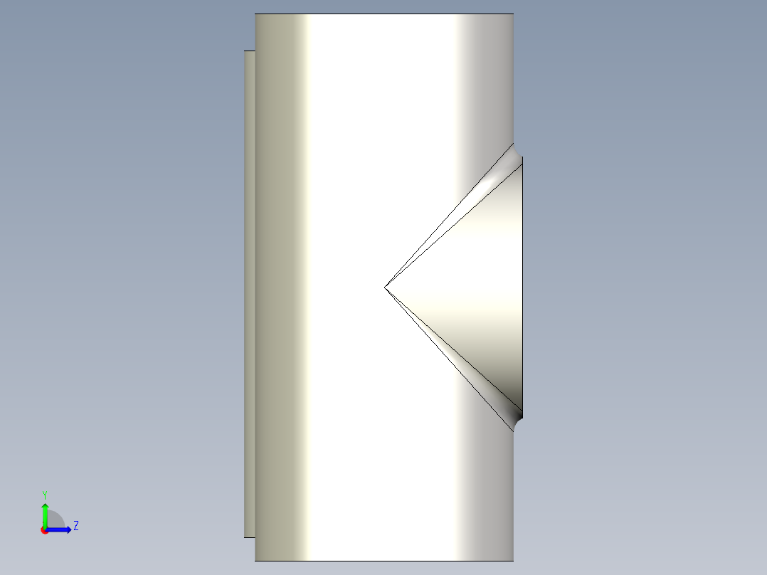 B3004499-短等径三通 - 短等径三通 DIN11852左视图