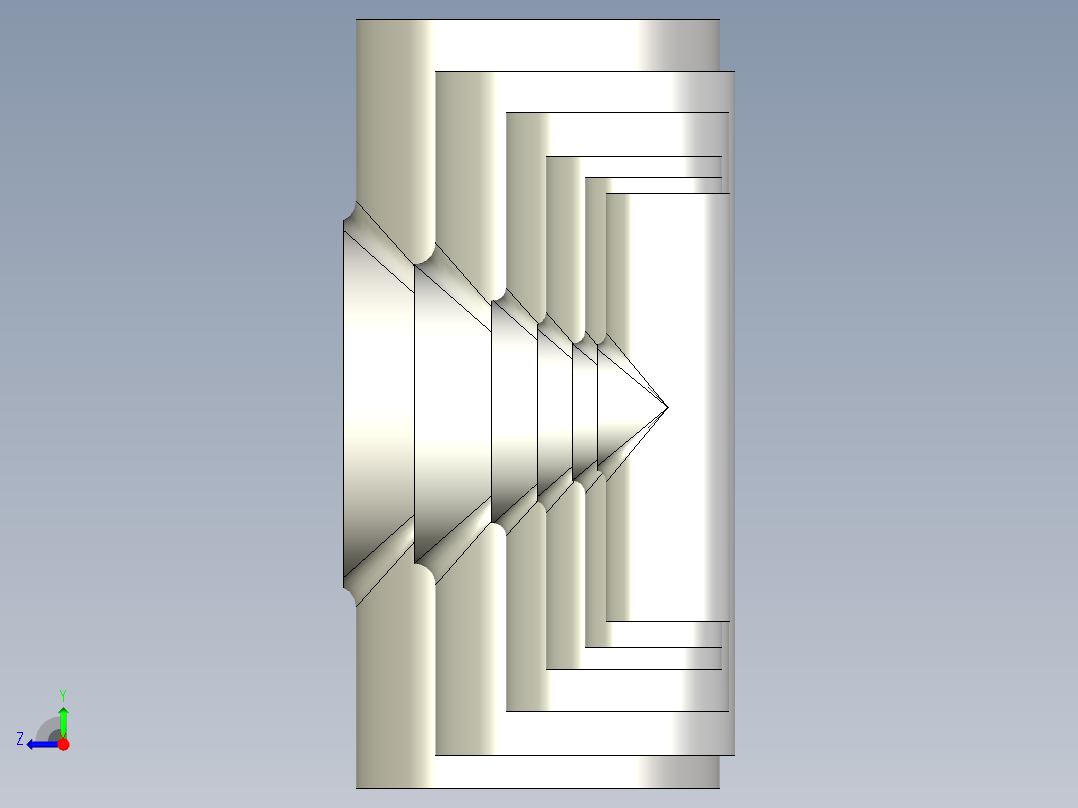 B3004499-短等径三通 - 短等径三通 DIN11852右视图