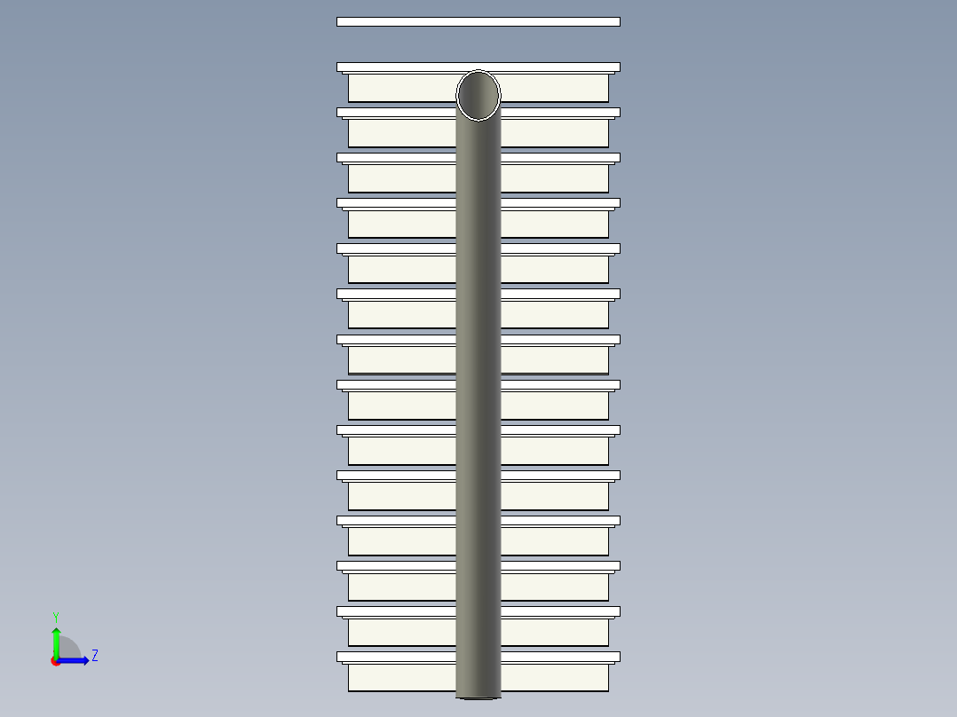 B3004635-灵活的楼梯 - 骨架建模左视图
