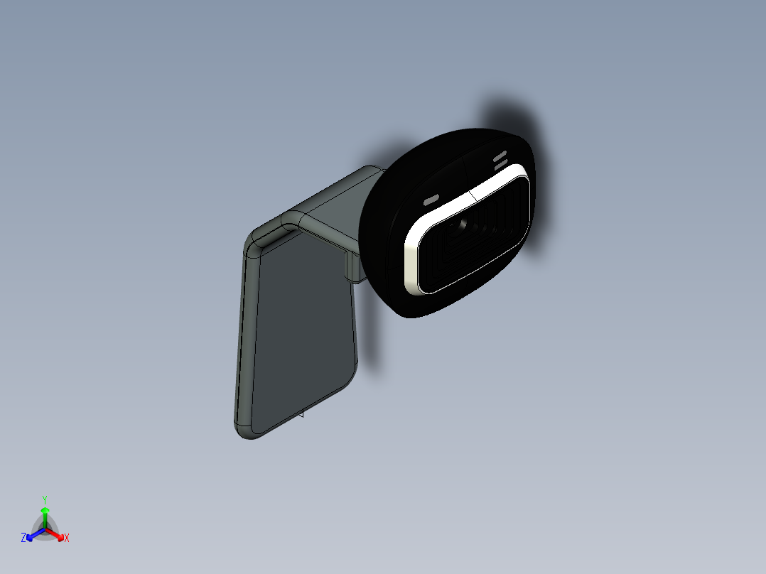 可弯曲支架12号网络摄像头正等轴测图